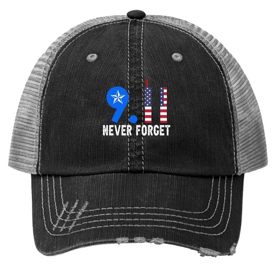 Never Forget 9/11 20th Anniversary Patriot Day 2021 Trucker Hat