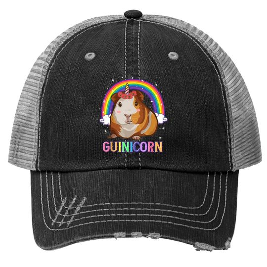 Guinea Pig Trucker Hat For Girls Unicorn Guinicorn Trucker Hat