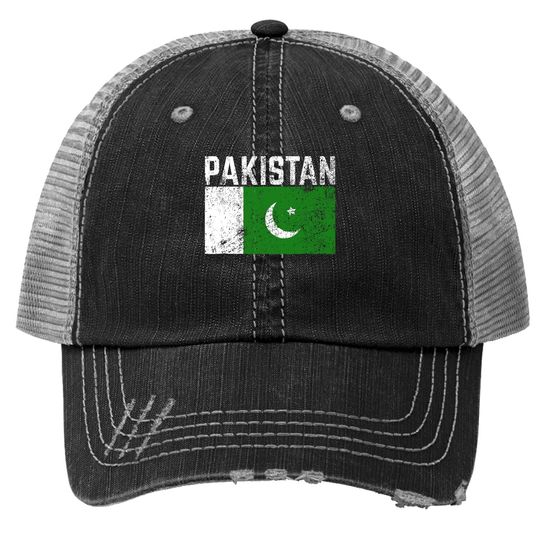 Pakistan Flag Vintage Trucker Hat