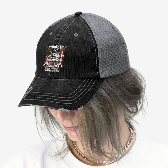 American Constitution Federal Government Guns Trucker Hat
