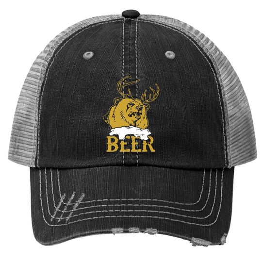 Beer Deer Bear Trucker Hat
