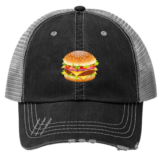 Cheeseburger Hamburger Food Halloween Costume Trucker Hat