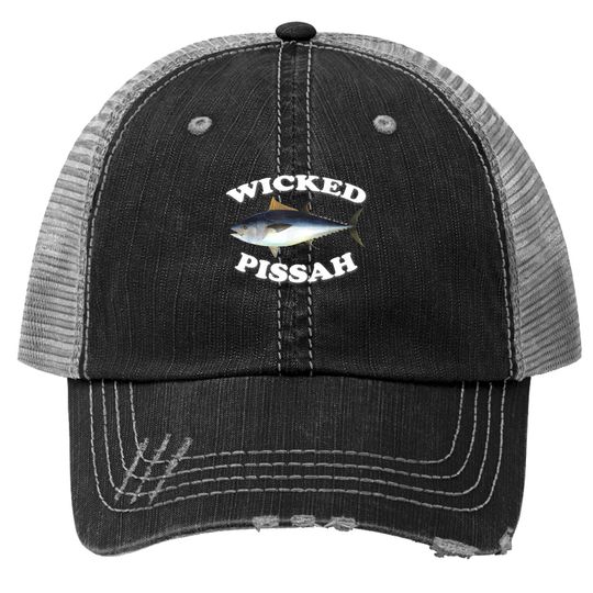 Wicked Pissah Bluefin Tuna Illustration Fishing Angler Gear Trucker Hat