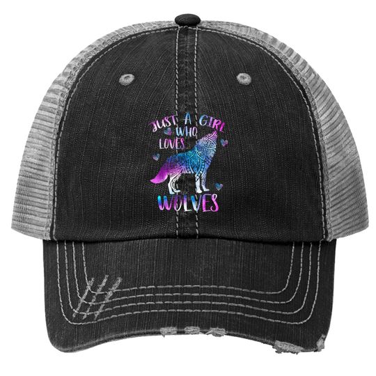 Just A Girl Who Loves Wolves Trucker Hat