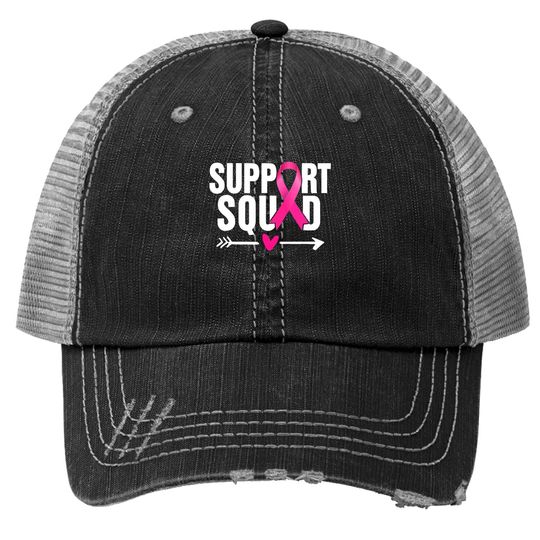 Breast Cancer Warrior Support Squad Breast Cancer Awareness Trucker Hat