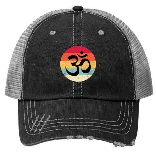 Om Symbol Aum Ohm Hindu Zen Tantra Yoga Day Namaste Gift Trucker Hat