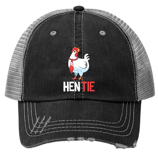 Hen Tie Gift For Chicken Japanese Anime Trucker Hat