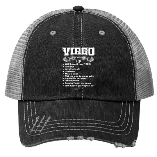 Virgo Facts Zodiac Sign Horoscope Trucker Hat