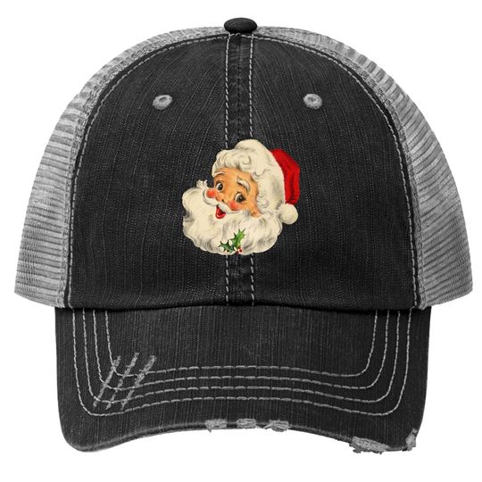 Christmas Santa Claus Face Trucker Hat