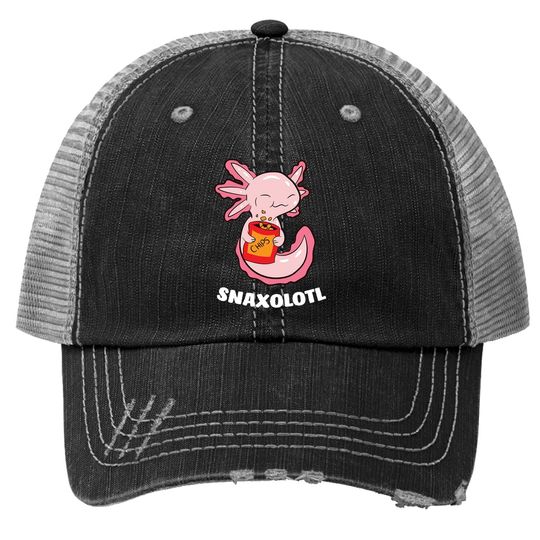 Axolotl Lover Snaxolotl Kawaii Axolotl Food Sweets Trucker Hat