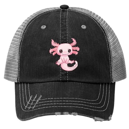 Baby Axolotl Pastel Goth - Kawaii Animal Trucker Hat