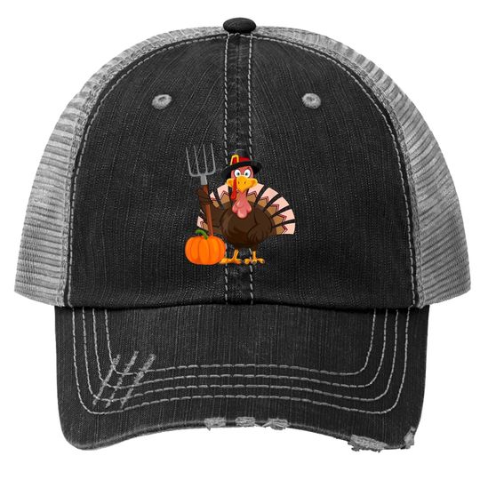 Thanksgiving Turkey Happy Thanksgiving Day Trucker Hat