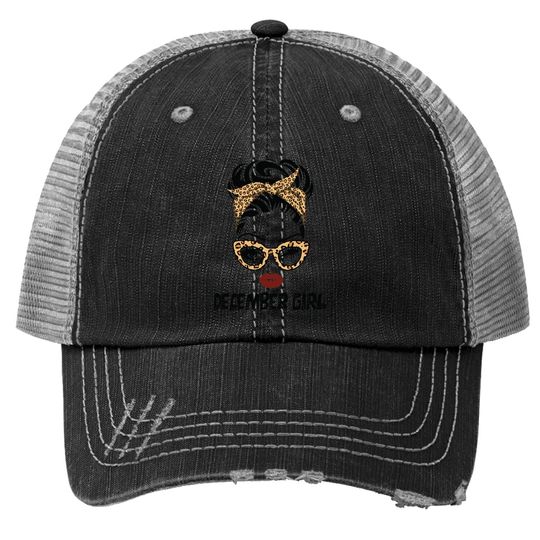 December Birthday Costume Leopard Prints Girl Trucker Hat