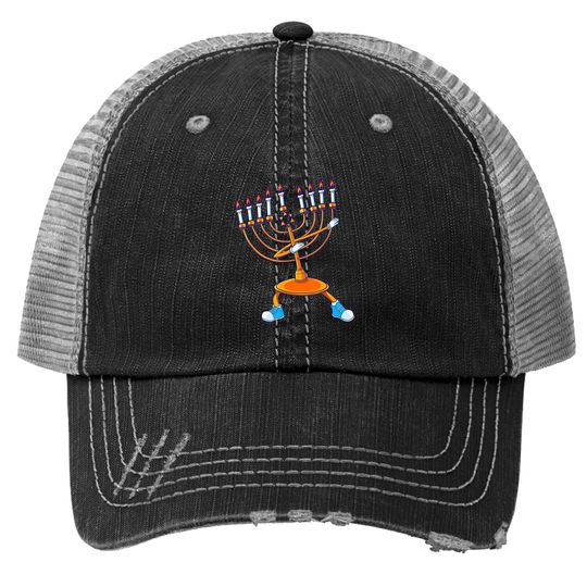 Hanukkah Dancing Chanukah Girls Boys Trucker Hat