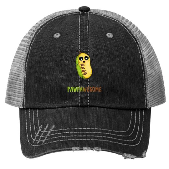 Pawpaw Fruit With Cartoon Paw Paw Trucker Hat