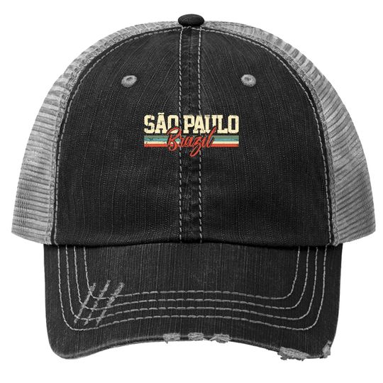 Sao Paulo Brazil Vintage Gift Trucker Hat