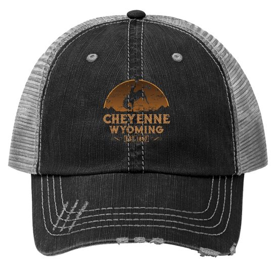 Cheyenne Wyoming Rodeo Cowboy Trucker Hat