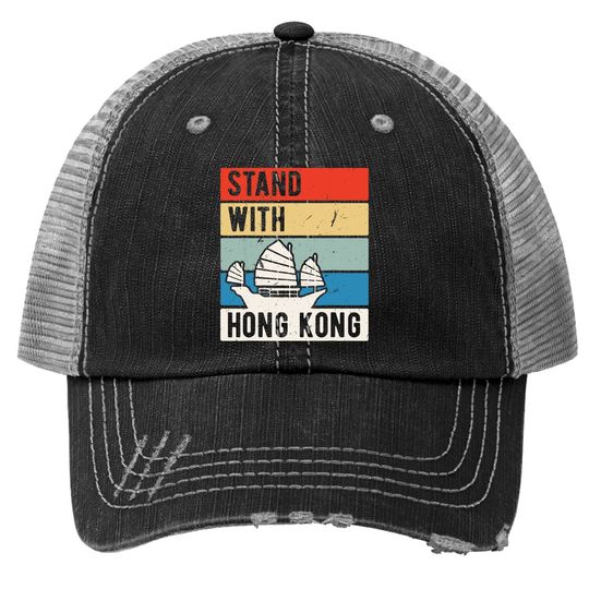 Stand With Hong Kong No China Extradition Protest Trucker Hat