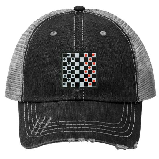 Checkers Board Costume Halloween Board Games Trucker Hat