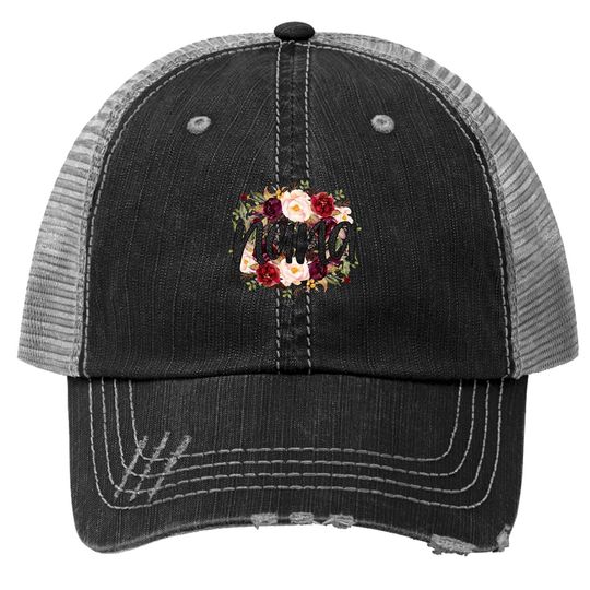 Nana Flower Art Trucker Hat
