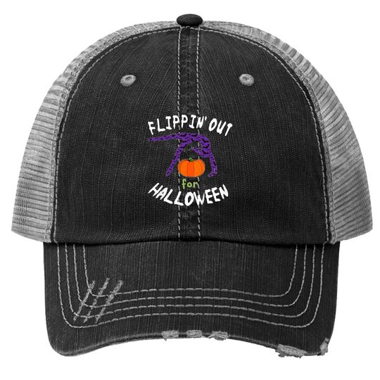 Flipping Out For Halloween Gymnastics Trucker Hat