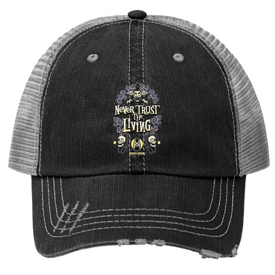 Never Trust The Living Vintage Gothic Trucker Hat