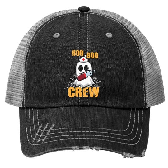 Vaccination Boo Boo Crew Nurse Halloween Trucker Hat