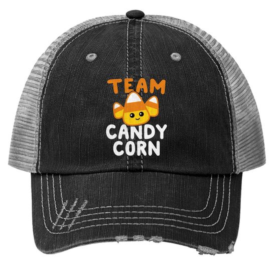 Halloween Team Candy Corn Funny Lazy Trucker Hat