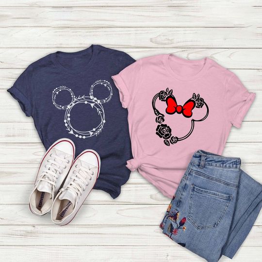 Personalized Mickey And Minnie Couple Matching T Shirt