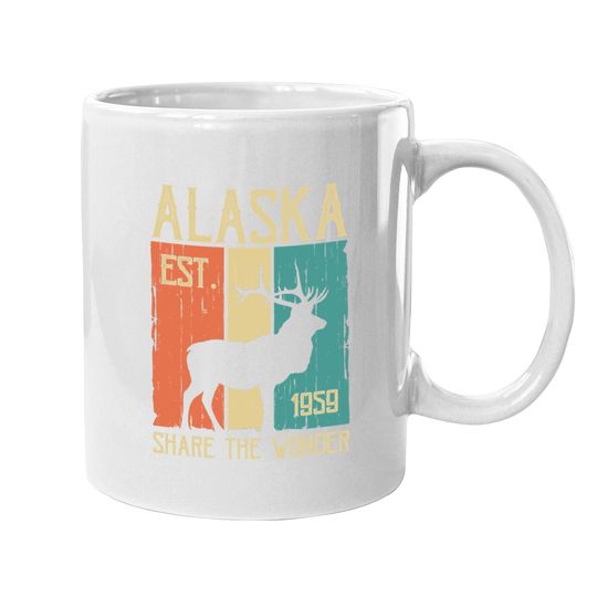 Vintage Sports Design Alaskan Elk For Alaska Day Coffee Mug