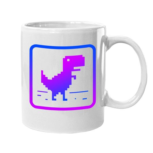 No Internet Dinosaur Graphic Design Coffee Mug