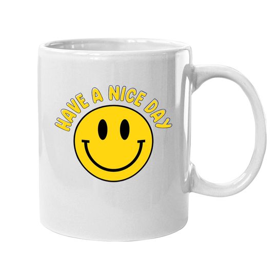 Have A Nice Day Smile Happy Face Emoji Retro Coffee Mug