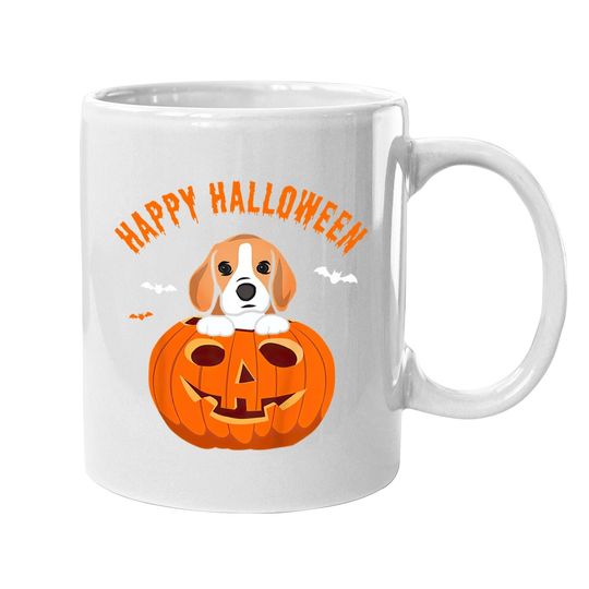 Happy Halloween Beagle Dog Pumpkin Coffee Mug