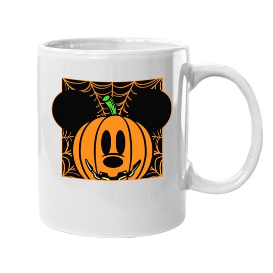 Mickey Mouse Pumpkin Web Halloween Coffee Mug