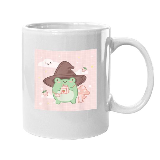 Cotttagecore Frog Wizard Kawaii Aesthetic Coffee Mug