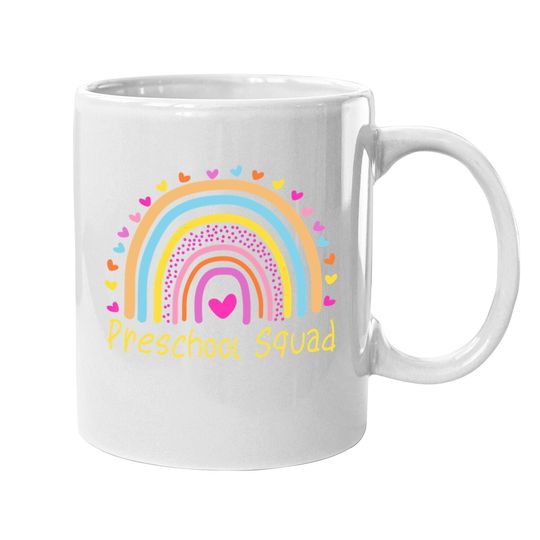 Preschool Squad Teacher Rainbow Coffee Mug