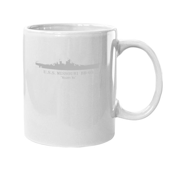 Missouri Battleship Tech Drawing Coffee Mug