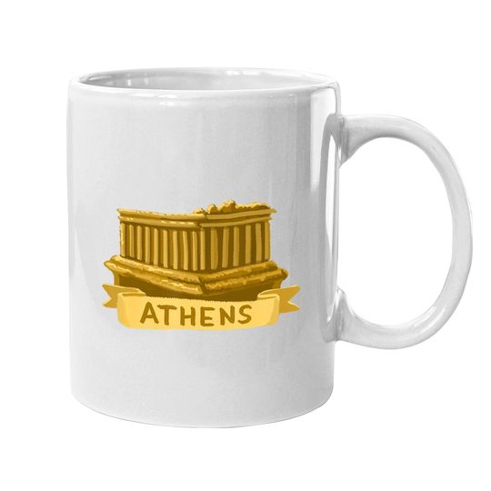 Athens Greece Acropolis Parthenon Gold Coffee Mug