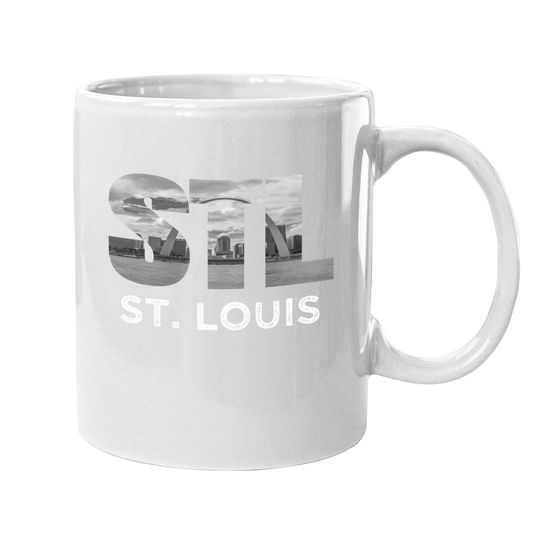 Downtown St Louis Missouri Skyline Art Gateway Arch Coffee Mug