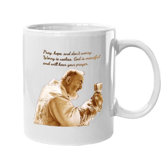 St Padre Pio Prayer Cross Catholics Holy Saints Coffee Mug