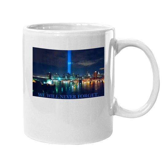 September 11 Lights Over Manhattan One World Trade Center Coffee Mug