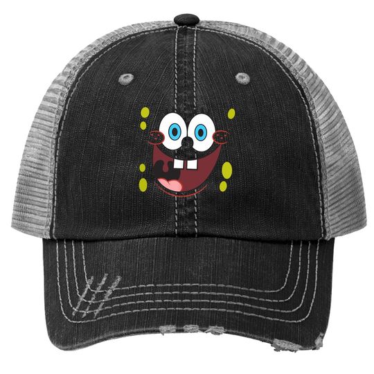 Spongebob Squarepants Bright Eyed Smiling Face Trucker Hat Trucker Hat
