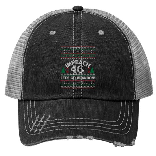 Let's Go Brandon Ugly Christmas Sweater Trucker Hat