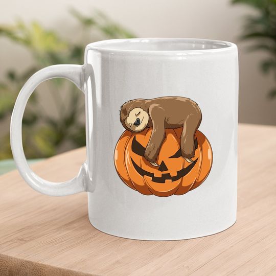 Sloth Pumpkin Halloween Sloth Themed Halloween Lovers Gift Coffee Mug