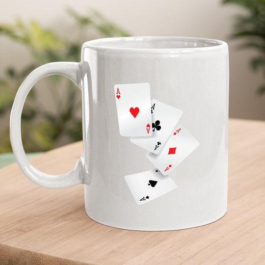 Four Aces Poker Pro Lucky Player Winner Costume Hand Gifts Coffee Mug