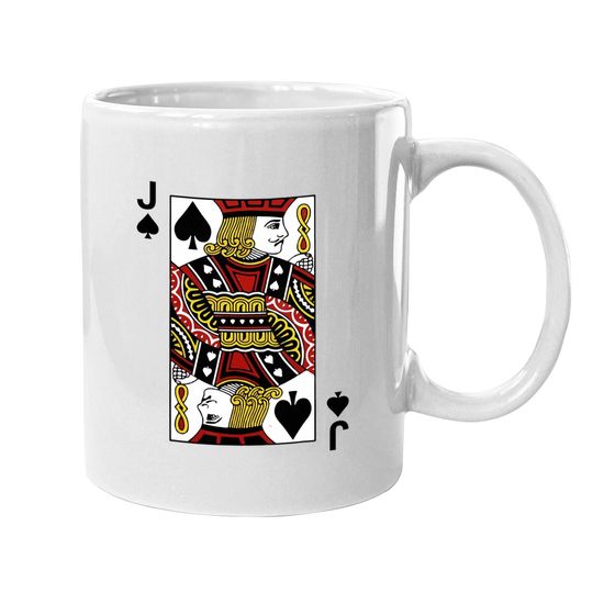 Jack Of Spades Blackjack Cards Poker 21 J Coffee Mug