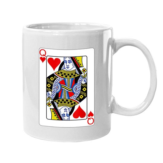 Playing Card Queen Of Hearts Coffee Mug Valentine's Day Costume
