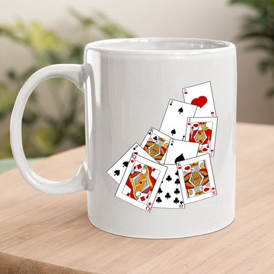 Poker Playing Card Coffee Mug Ace King Queen Jack