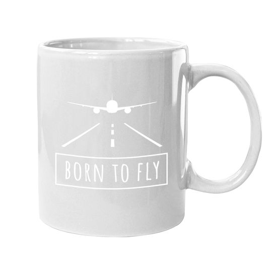 Born To Fly Aviation Pilot Flying Airplane Aircraft Gift Coffee Mug