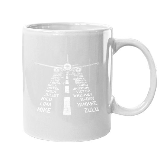 Retro Distressed Aviation Plane Pilot Coffee Mug